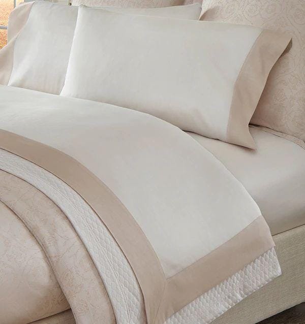 Premium Hotel White Bedsheet Set - Style 12